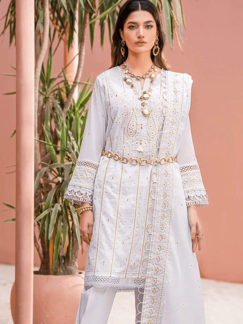 Gul Ahmed Dn-42019 Essential Embroidered Lawn Collection 2024