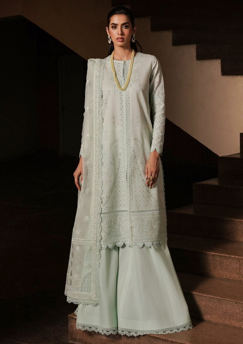 Afrozeh Acf 6 Celadon Chikankari Lawn Collection