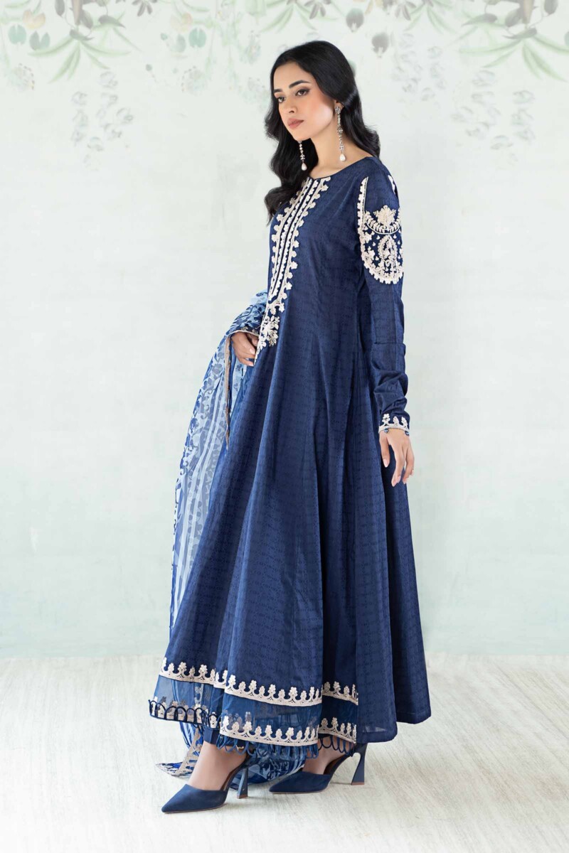 Maria B 3 Piece Dyed Jacquard Lawn Suit Dw-Ea24-34 Casuals