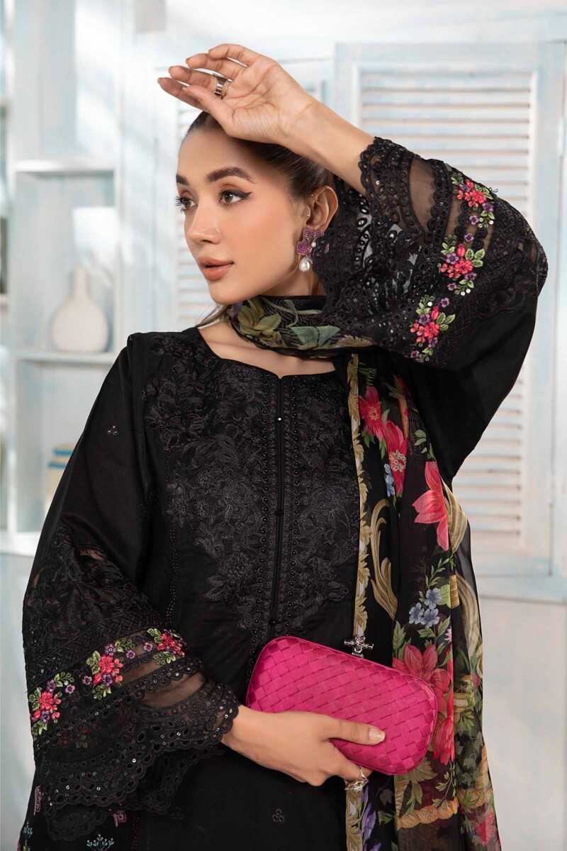 Maria B 3 Piece Embroidered Lawn Suit Dw-Ea24-37 Casuals