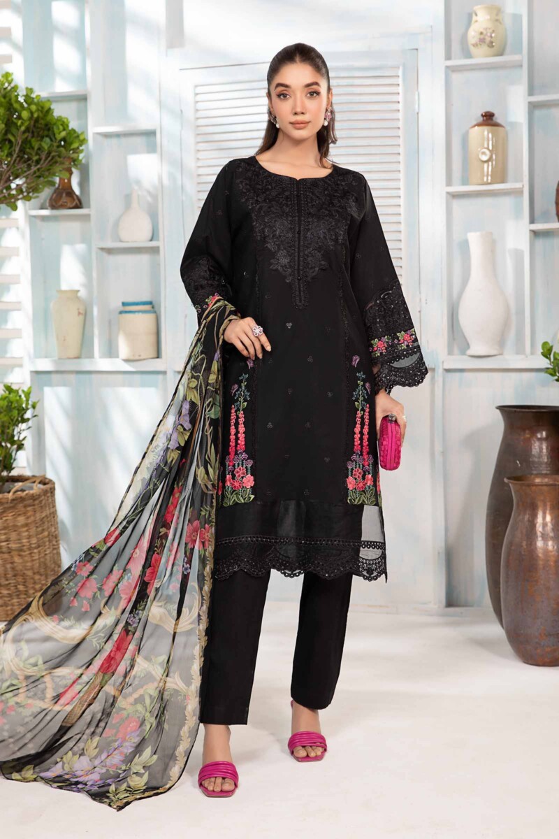 Maria B 3 Piece Embroidered Lawn Suit Dw-Ea24-37 Casuals