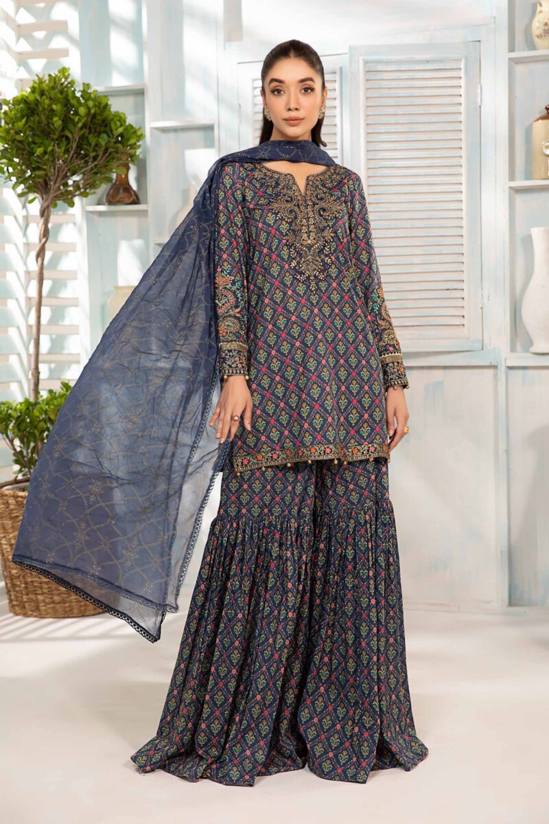 Maria B 3 Piece Printed Lawn Suit Dw-Ea24-71 Casuals