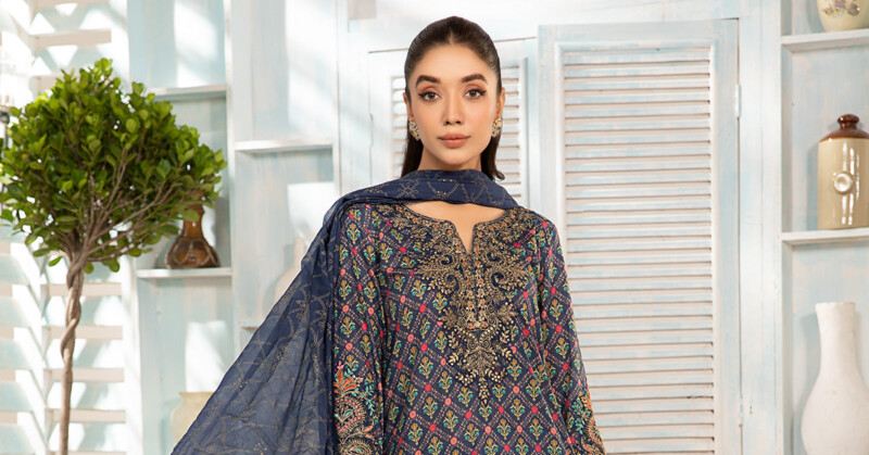 Maria B 3 Piece Printed Lawn Suit Dw-Ea24-71 Casuals