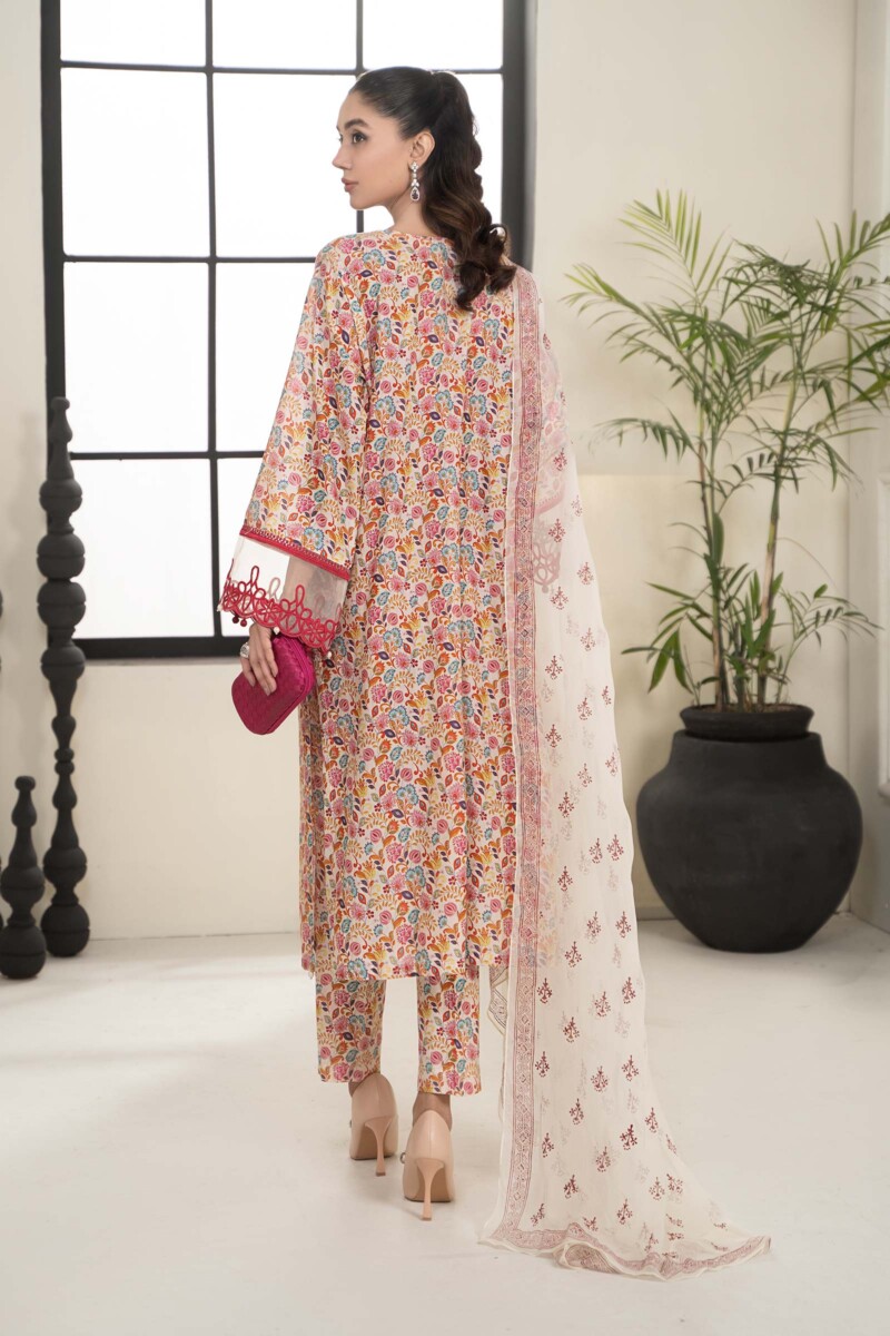 Maria B 3 Piece Embroidered Lawn Suit Dw-Ef24-112 Luxury Pret