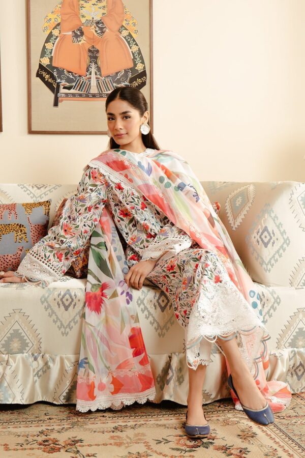 Afrozeh Malina Al-24-V3-06 Elira Embroidered Luxury Lawn 3Pc Suit Collection 2024