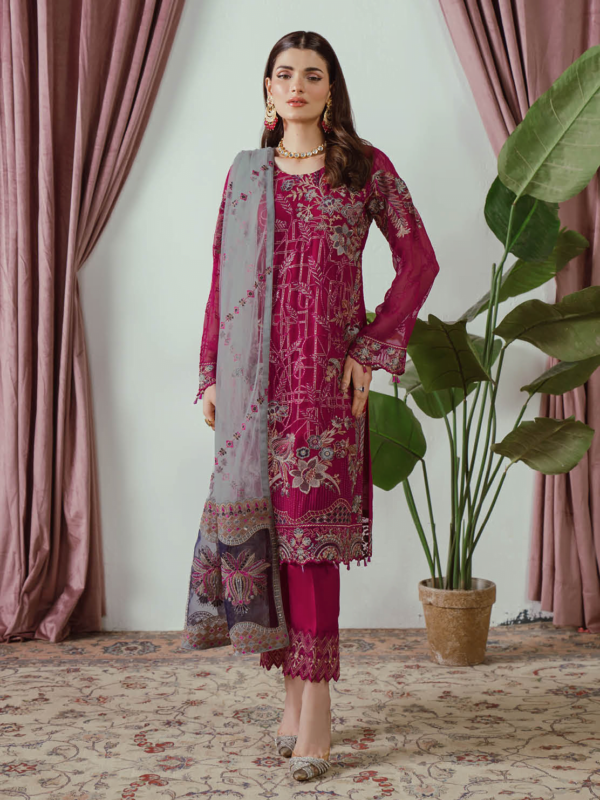 Ramsha F-2506 Embroidered Luxury Chiffon 3 Piece Collection 2024