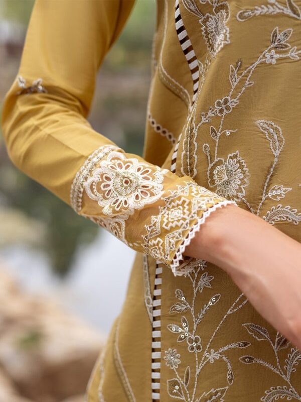 Roheenaz Dahlia Rnz-02a Forsythia Embroidered Lawn 3pc Suit Collection 2024