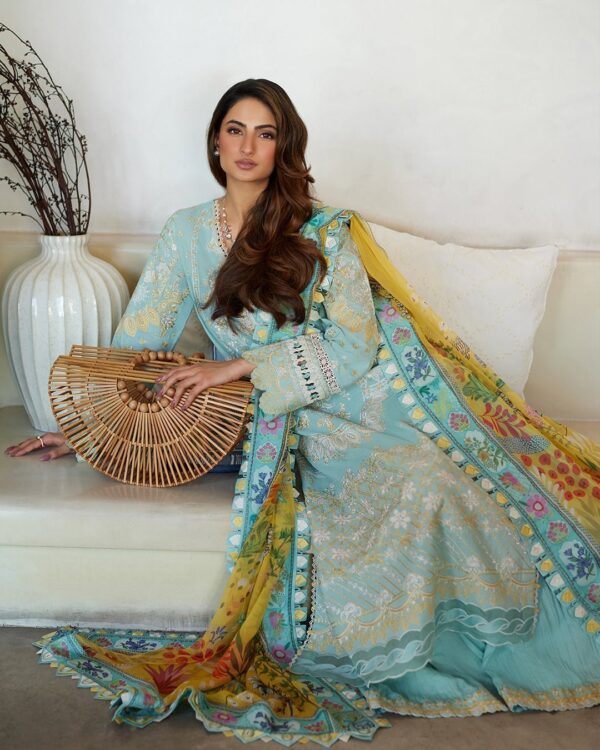 Faiza Saqlain Galina Embroidered Lawn 3Pc Suit Collection 2024