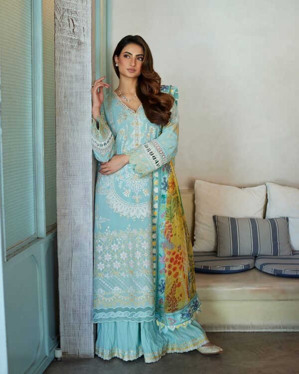 Faiza Saqlain Galina Embroidered Lawn 3Pc Suit Collection 2024