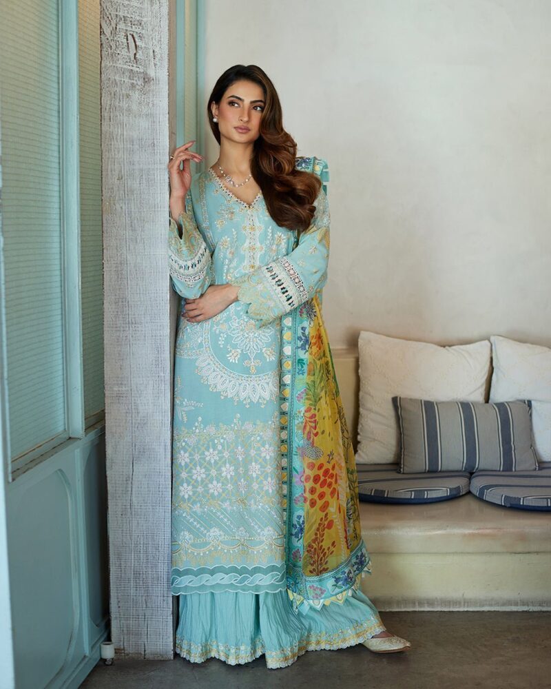 Faiza Saqlain Galina Embroidered Lawn 3pc Suit Collection 2024