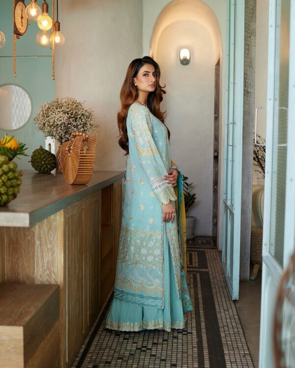 Faiza Saqlain Galina Embroidered Lawn 3Pc Suit Collection 2024