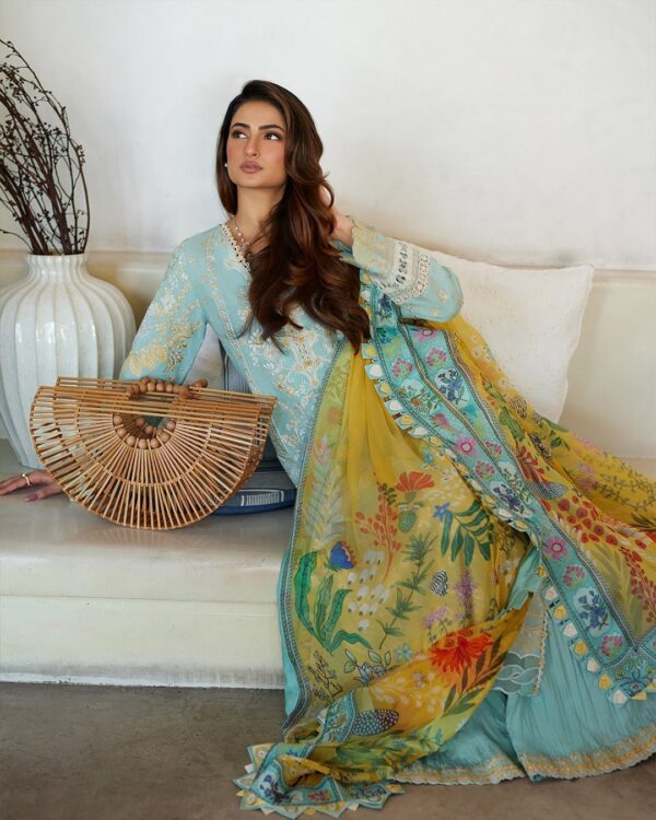 Faiza Saqlain Galina Embroidered Lawn 3Pc Suit Collection 2024