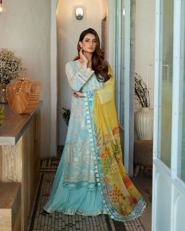 Faiza Saqlain Galina Embroidered Lawn 3Pc Suit Collection 2024