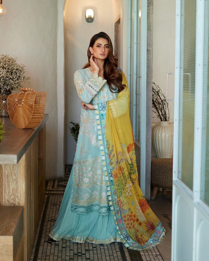 Faiza Saqlain Galina Embroidered Lawn 3pc Suit Collection 2024