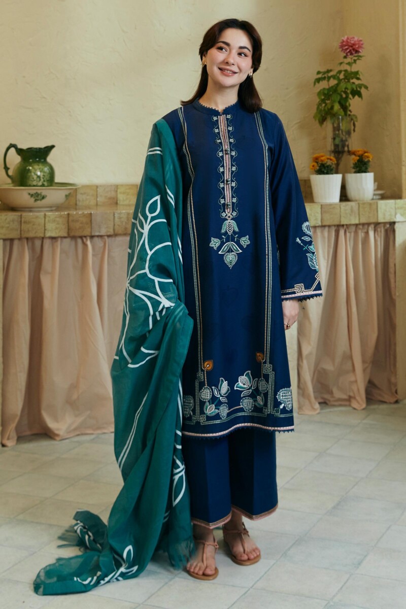 product Zara Shahjahan Gul Mohar-3b Coco Embroidered Lawn 3pc Suit