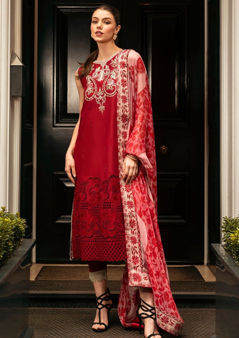 product Mushq Hmc 06 Crimson Chic Hemline Odyssey Lawn Collection