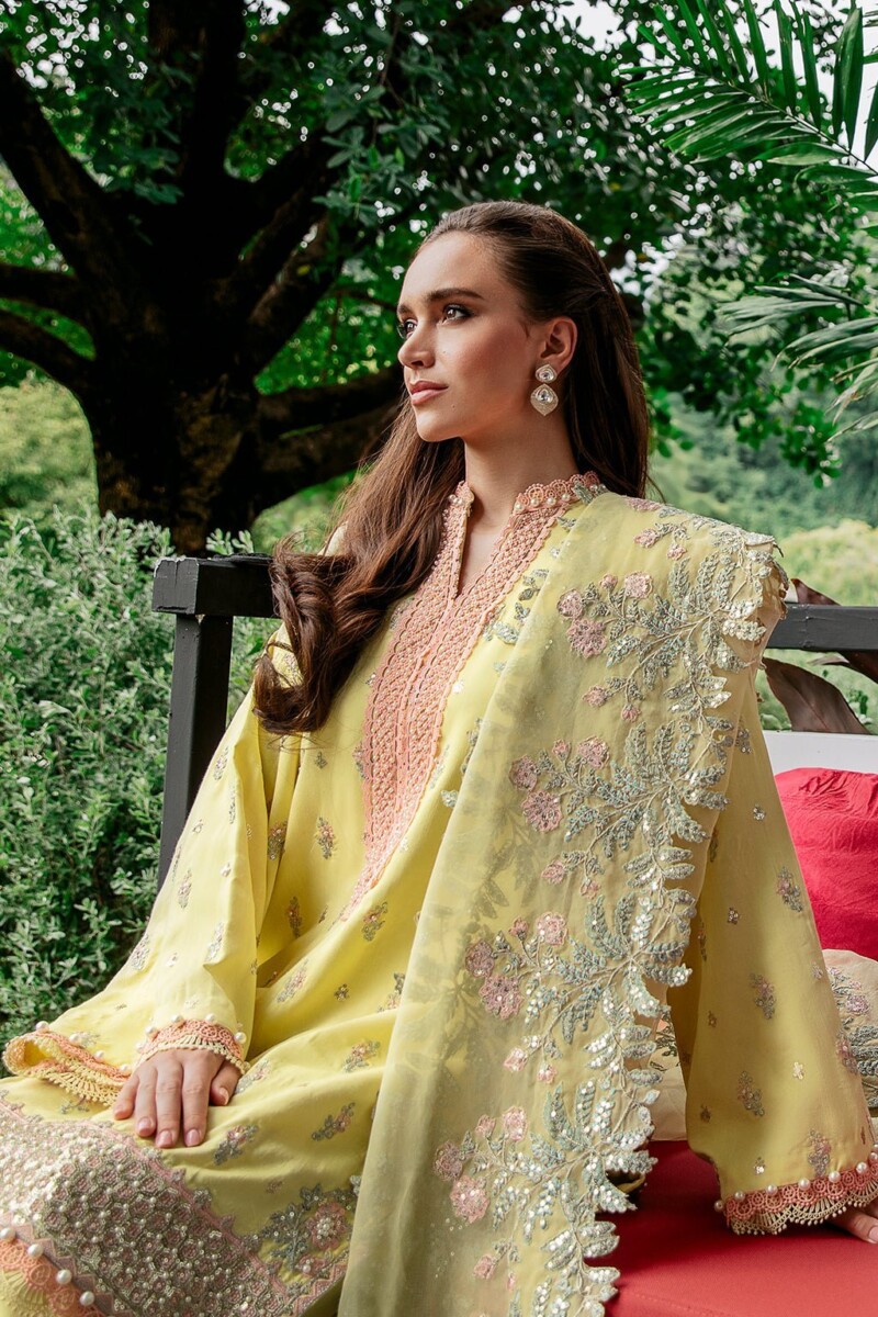 product Saad Shaikh Fleurie - Luna Fleurie Luxury Embroidered Raw Silk Collection 2024