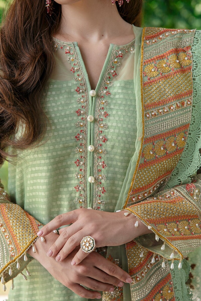 product Saad Shaikh Fleurie - Pretty Fleurie Luxury Embroidered Organza Suit Collection 2024