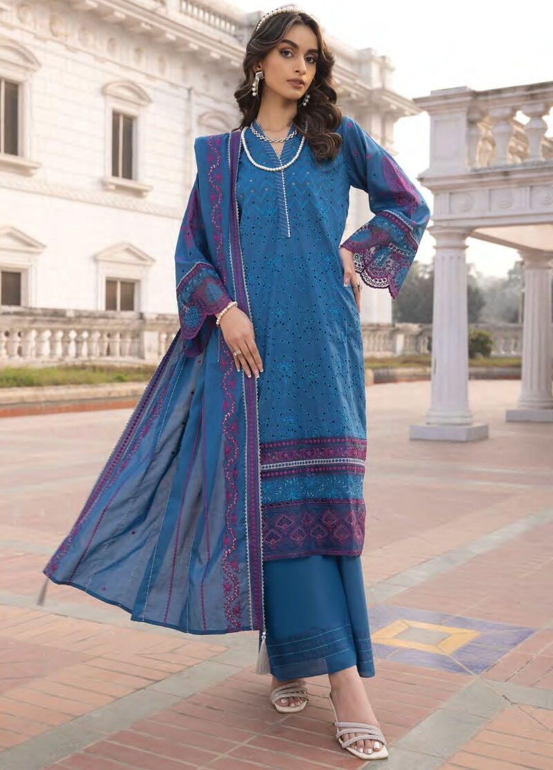 Lakhany Spring Lg-Ea-0460 Embroidered Lawn 3pc Suit Collection 2024