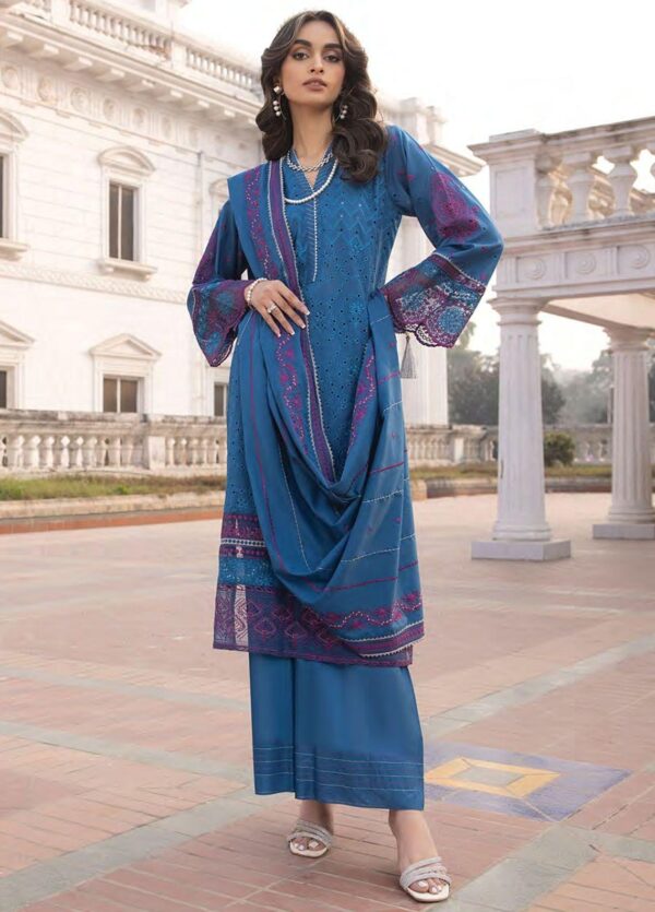 Lakhany Spring Lg-Ea-0460 Embroidered Lawn 3Pc Suit Collection 2024