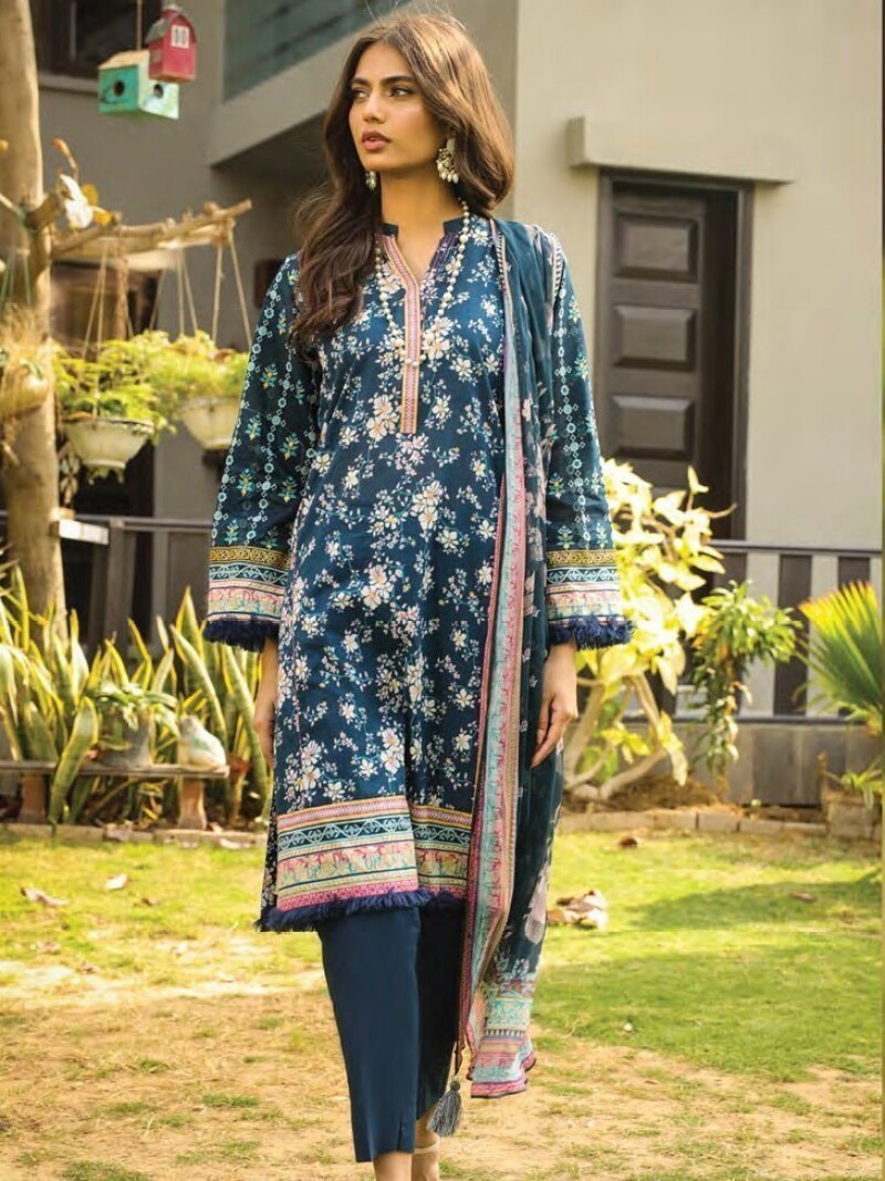 Komal Lg-Iz-0088-B Printed Lawn 3pc Suit Collection 2024