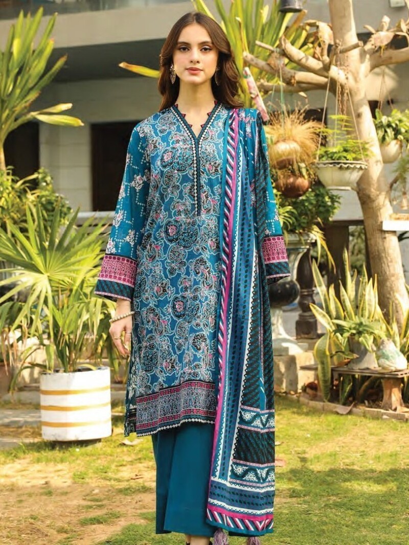 Komal Lg-Mm-0012-B Printed Lawn 3pc Suit Collection 2024