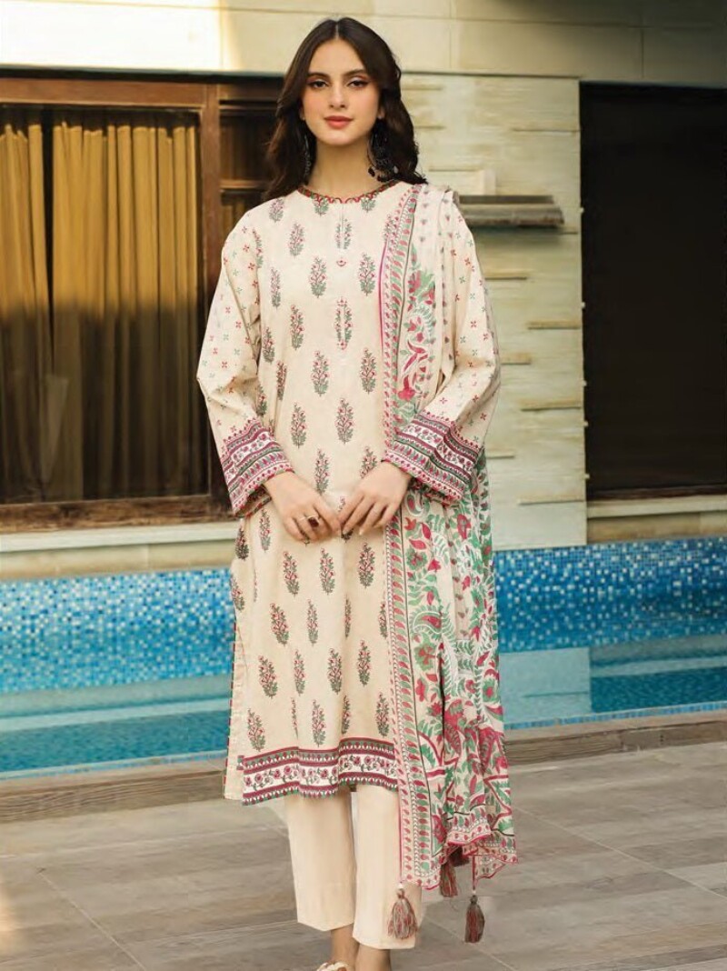 Komal Lg-Sr-0197-B Printed Lawn 3pc Suit Collection 2024