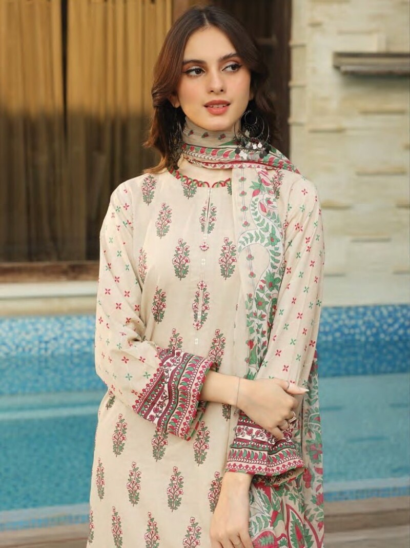 Komal Lg-Sr-0197-B Printed Lawn 3pc Suit Collection 2024