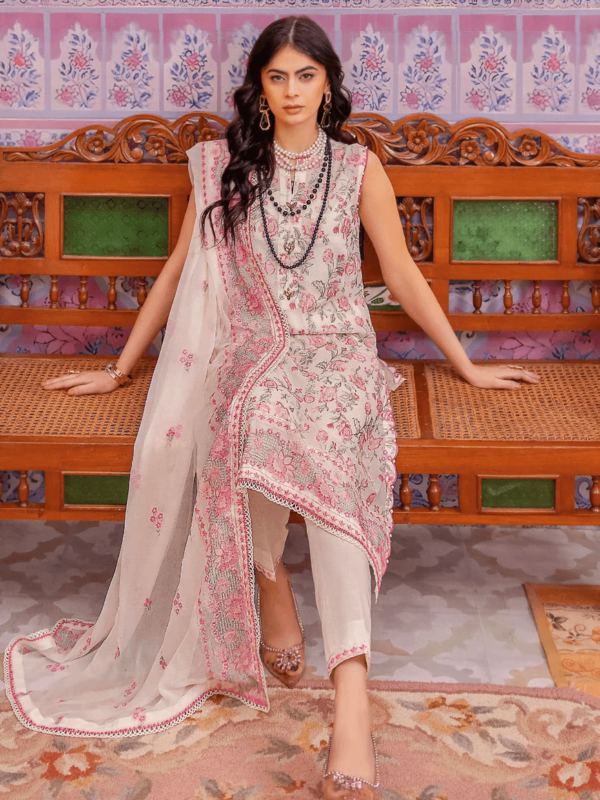 Gul Ahmed Lsv-42011 Premium Embroidered Swiss Voile Collection 2024