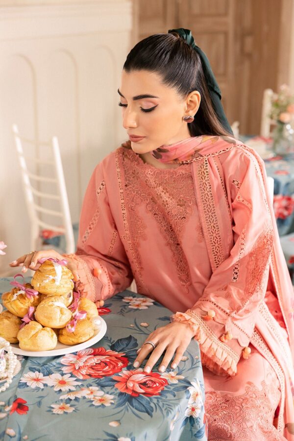 Saad Shaikh Lamour D-01 Blossom Lamour Embroidered Luxury Lawn Collection 2024
