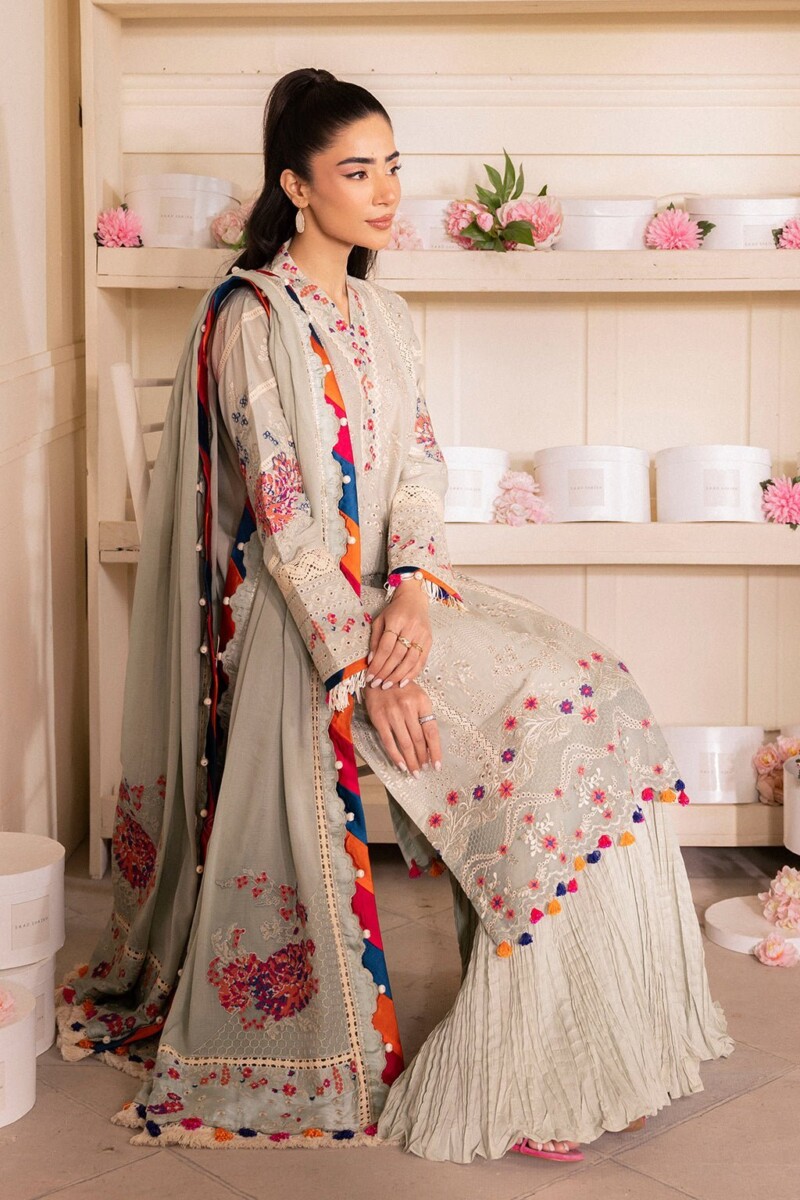 product Saad Shaikh Lamour D-02 Elara Lamour Embroidered Luxury Lawn Collection 2024