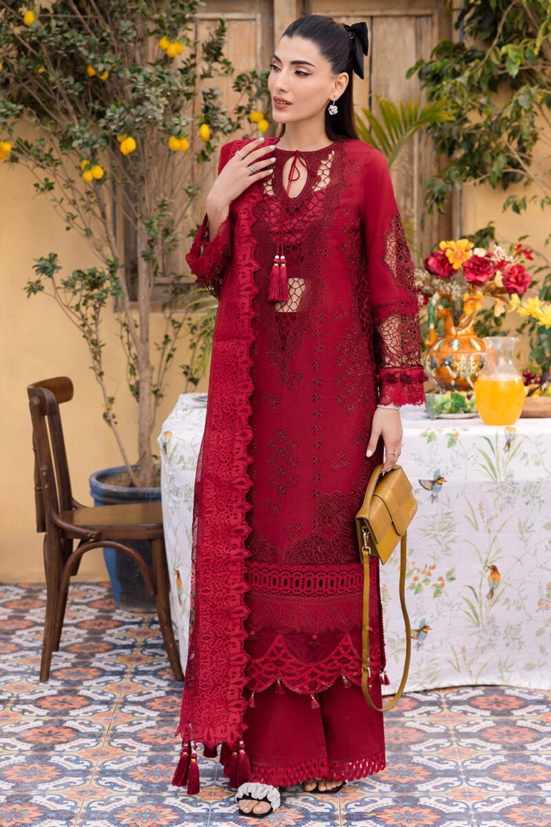 product Saad Shaikh Lamour D-07 Rose Lamour Embroidered Luxury Lawn Collection 2024