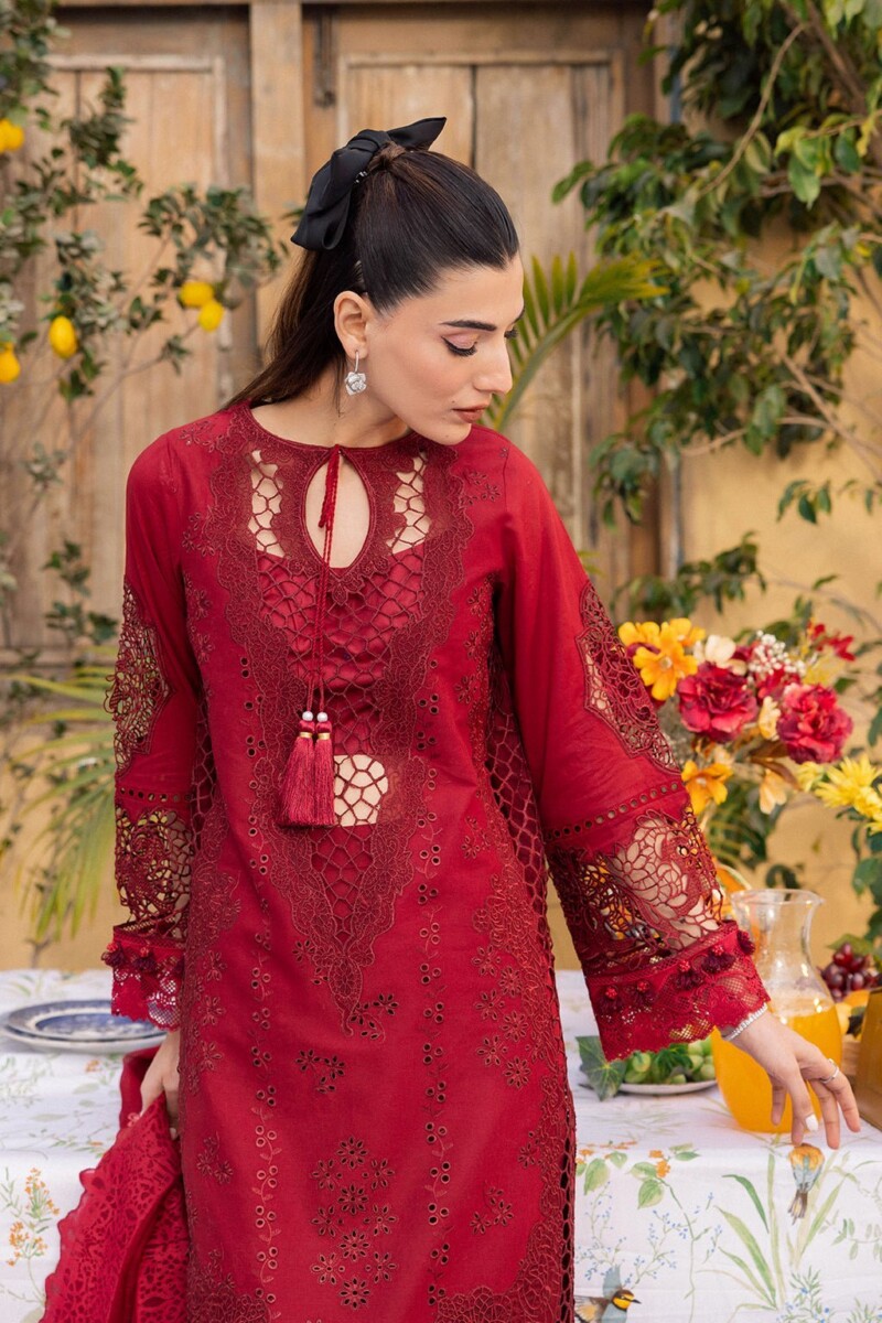 product Saad Shaikh Lamour D-07 Rose Lamour Embroidered Luxury Lawn Collection 2024