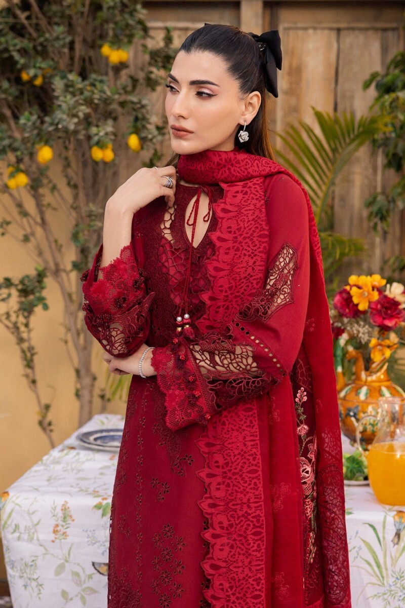 product Saad Shaikh Lamour D-07 Rose Lamour Embroidered Luxury Lawn Collection 2024