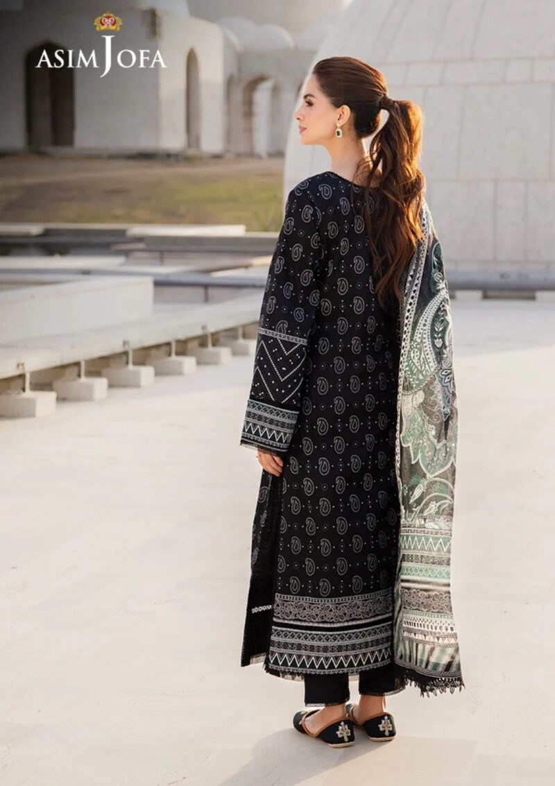 Asim Jofa Am24 01 Monochrome Lawn Collection