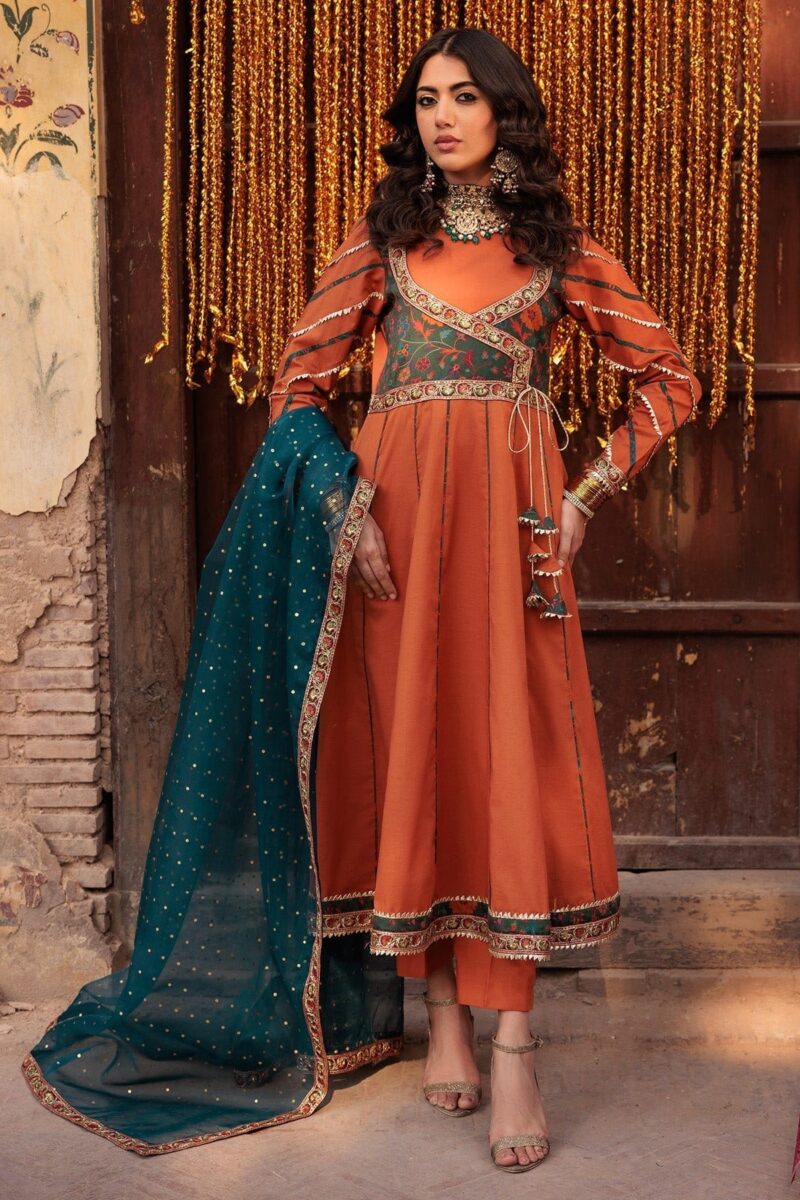 Charizma 3 Pc Embroidered Lawn Shirt With Organza Duaptta And Trouser Cnp 4 023