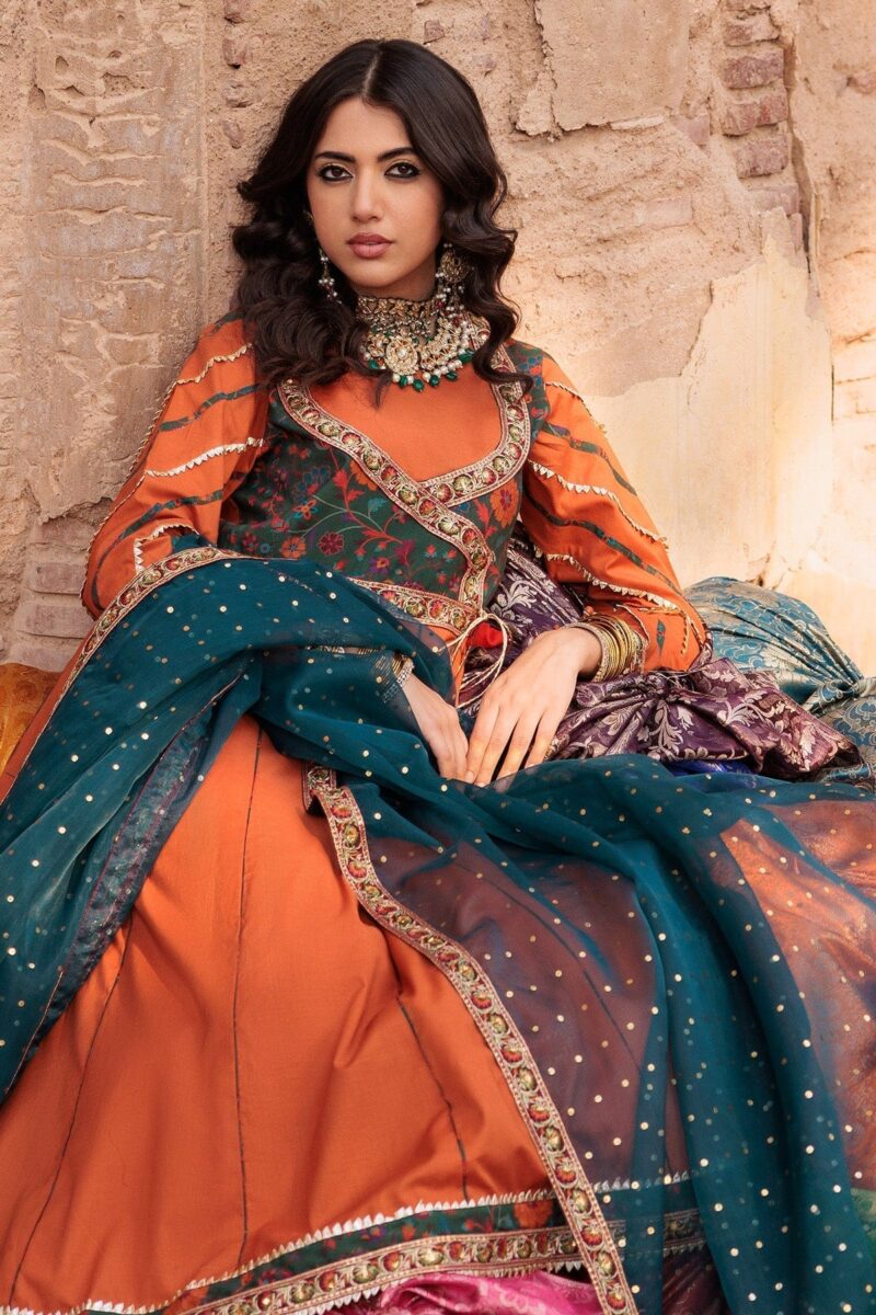 Charizma 3 Pc Embroidered Lawn Shirt With Organza Duaptta And Trouser Cnp 4 023