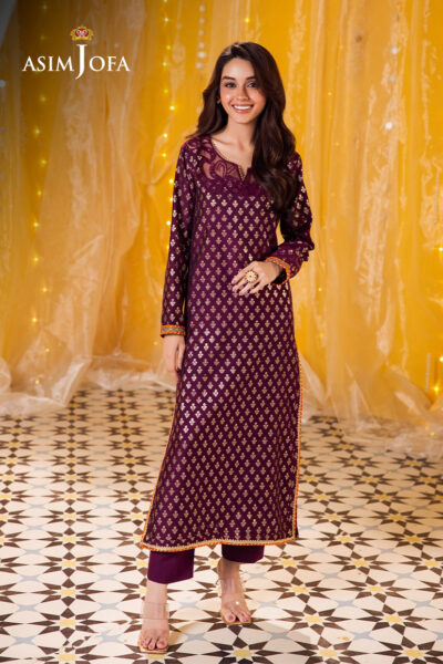 product Asim Jofa Ajfp 03 Zari Jacquard 2pc Floral Pattern Pret Collection