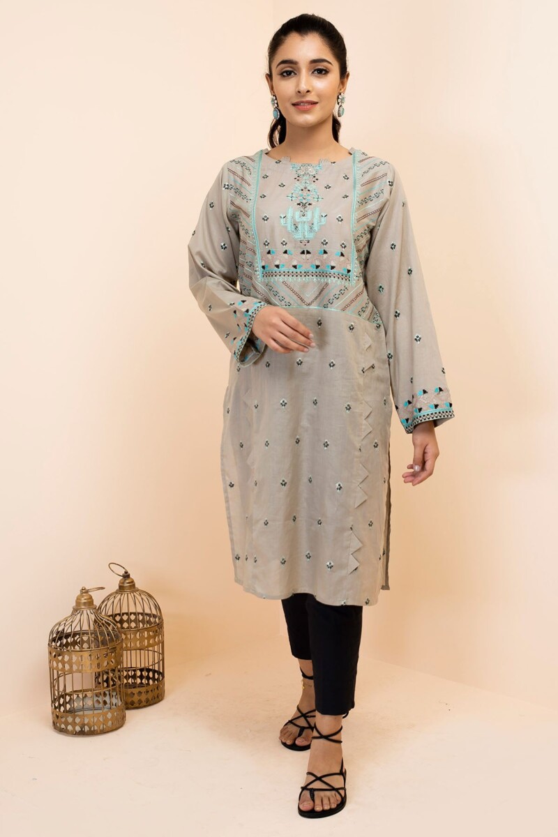 Motifz 2472-STEP-UP-GREY EMBROIDERED LAWN STITCHED Casuals