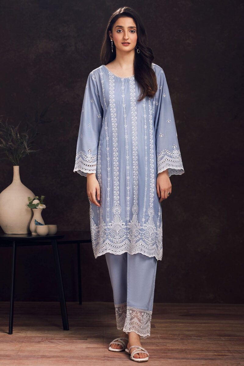 Motifz 3986-GREY SCHIFFLI EMBROIDERED LAWN STITCHED Casuals