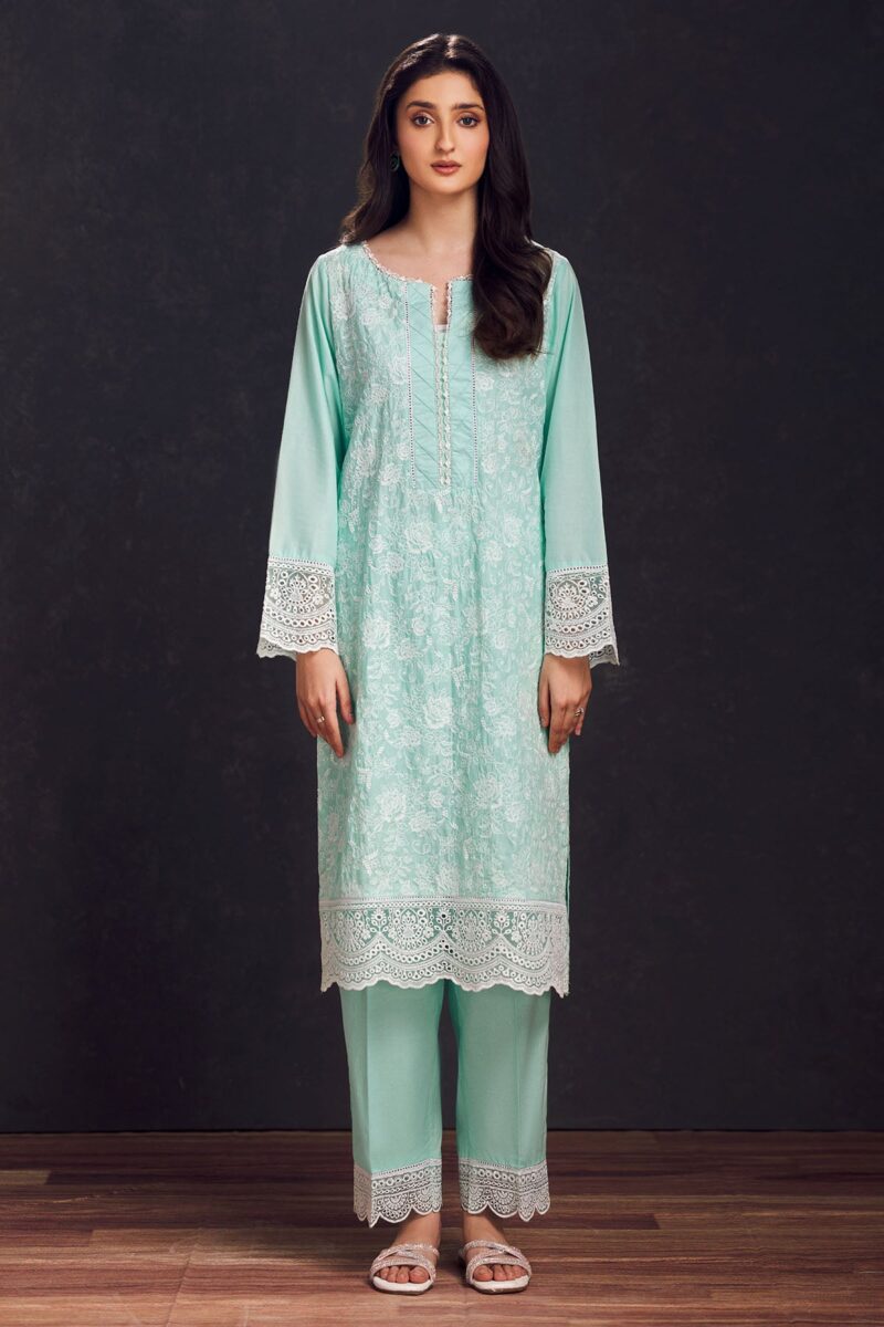 Motifz 3998-SEA-GREEN SCHIFFLI EMBROIDERED LAWN STITCHED Casuals