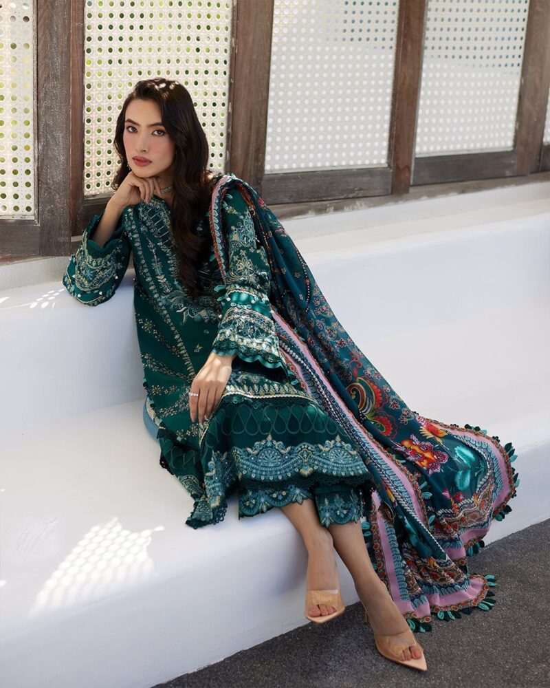 Faiza Saqlain Milena Embroidered Lawn 3pc Suit Collection 2024