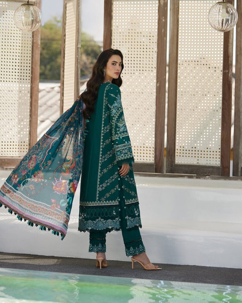 Faiza Saqlain Milena Embroidered Lawn 3pc Suit Collection 2024