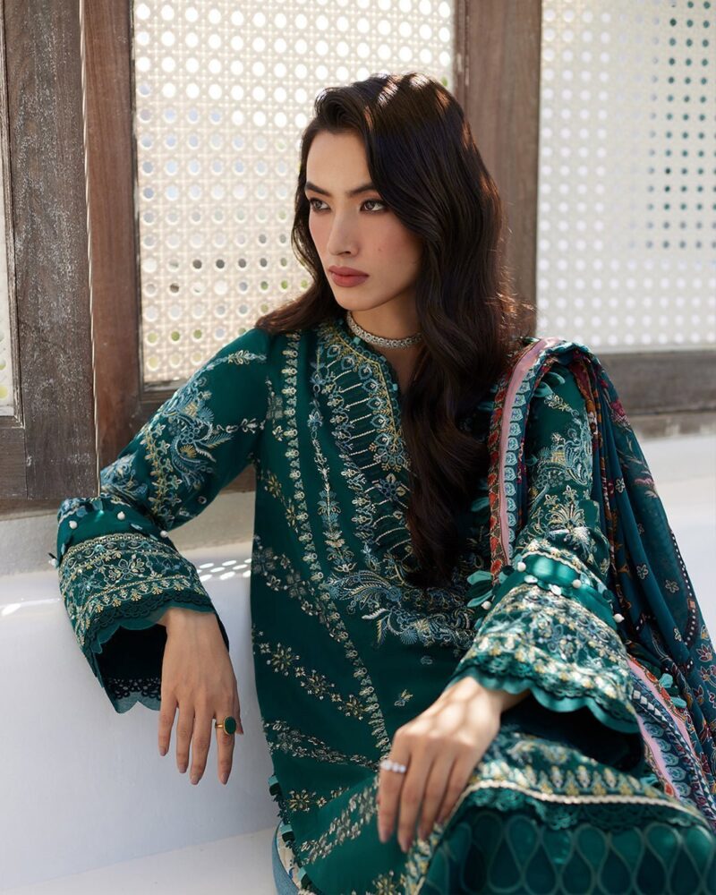 Faiza Saqlain Milena Embroidered Lawn 3pc Suit Collection 2024