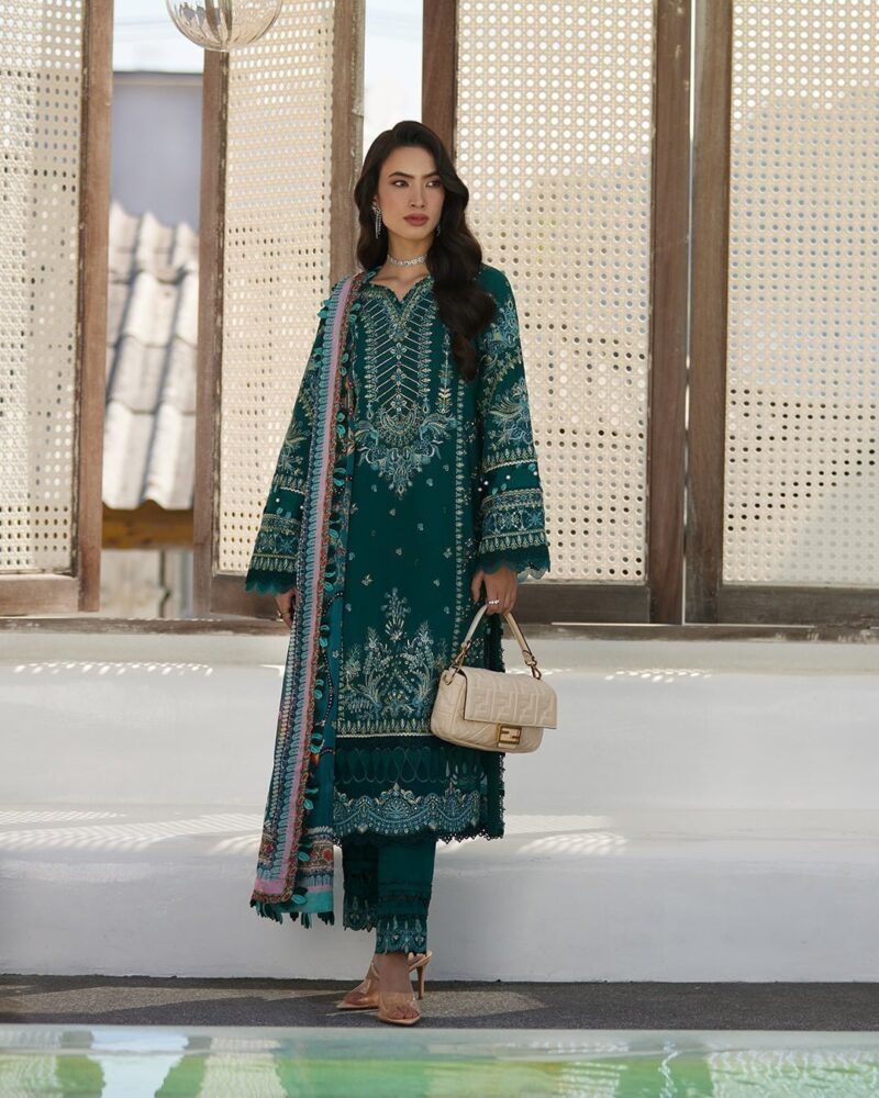 Faiza Saqlain Milena Embroidered Lawn 3pc Suit Collection 2024