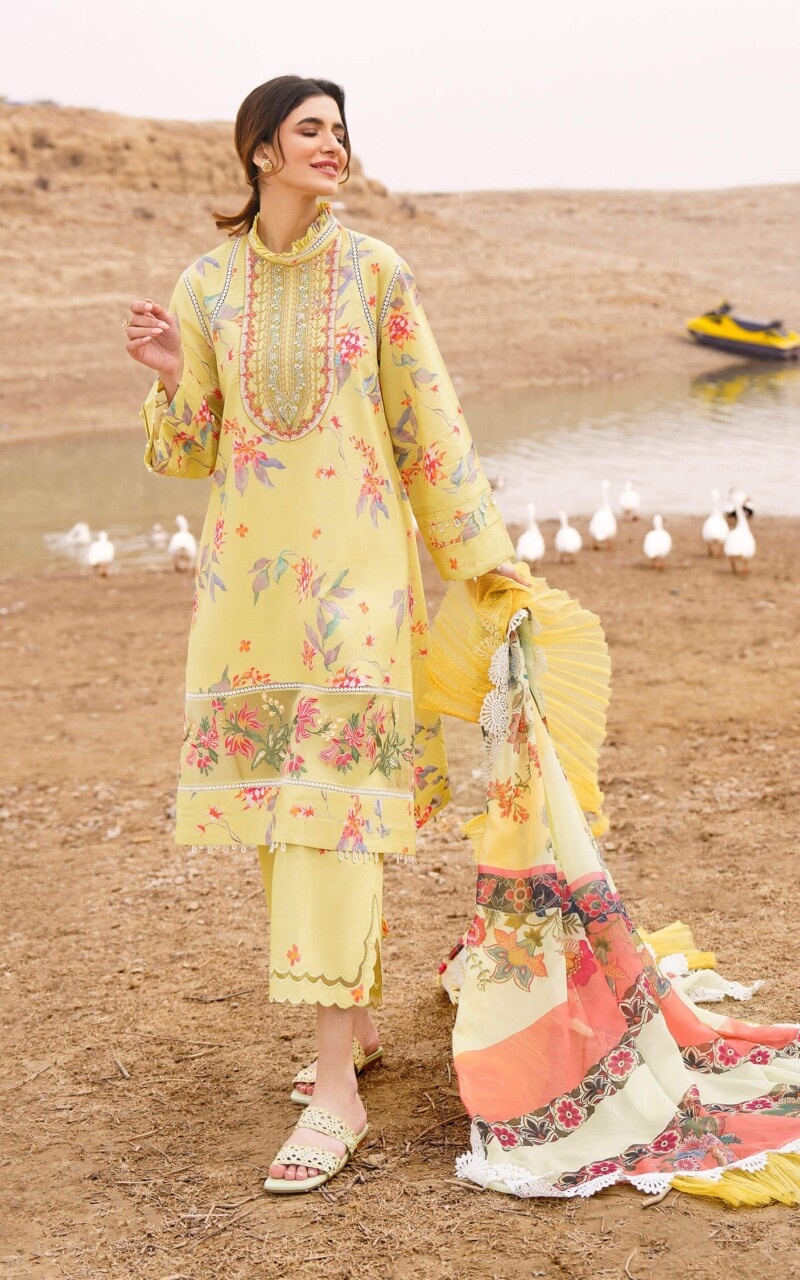 product Asifa Nabeel Digital Printed Lawn Orchid-U141m007 3 Piece Suit Cultural Outfit 2024