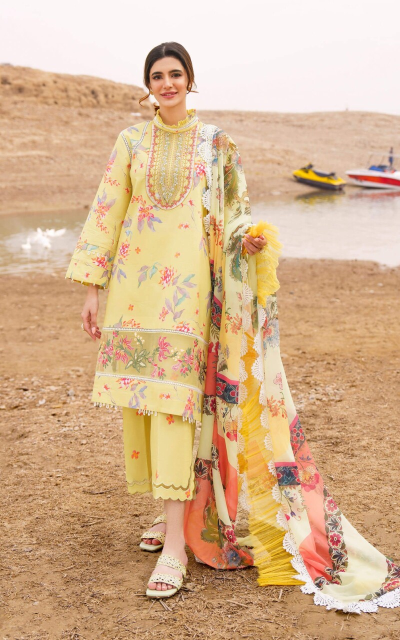 product Asifa Nabeel Digital Printed Lawn Orchid-U141m007 3 Piece Suit Cultural Outfit 2024