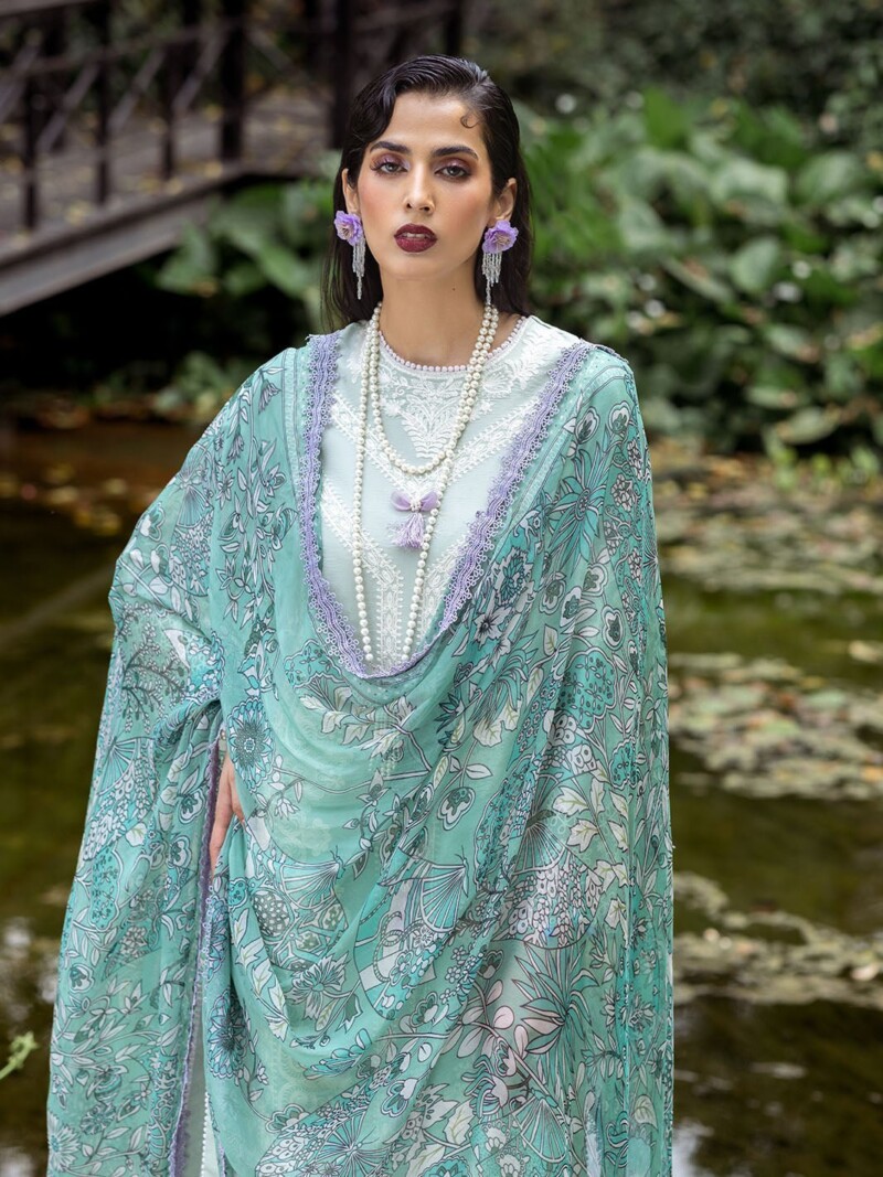 product Roheenaz Dahlia Rnz-05a Gardenia Embroidered Lawn 3pc Suit Collection 2024