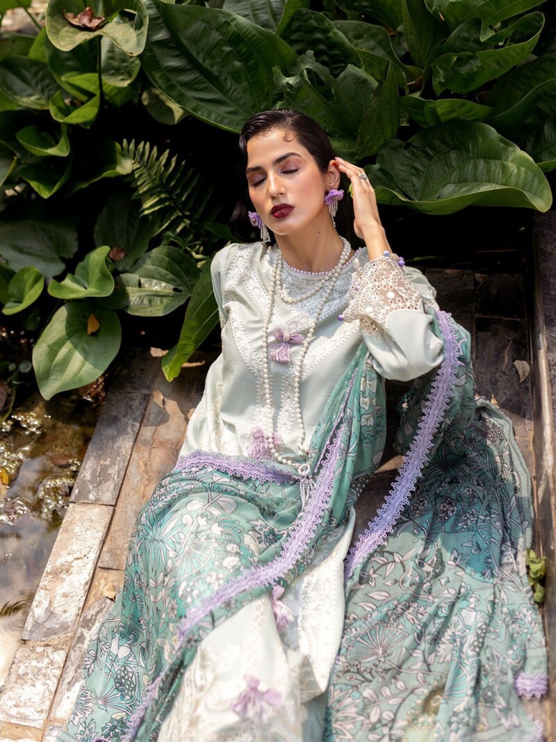 product Roheenaz Dahlia Rnz-05a Gardenia Embroidered Lawn 3pc Suit Collection 2024