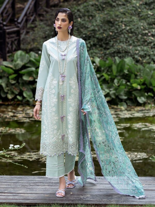 Roheenaz Dahlia Rnz-05a Gardenia Embroidered Lawn 3pc Suit Collection 2024